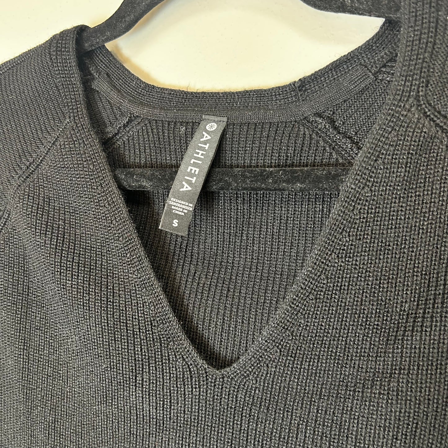 Athleta Hanover Black Sweater Small Oversized