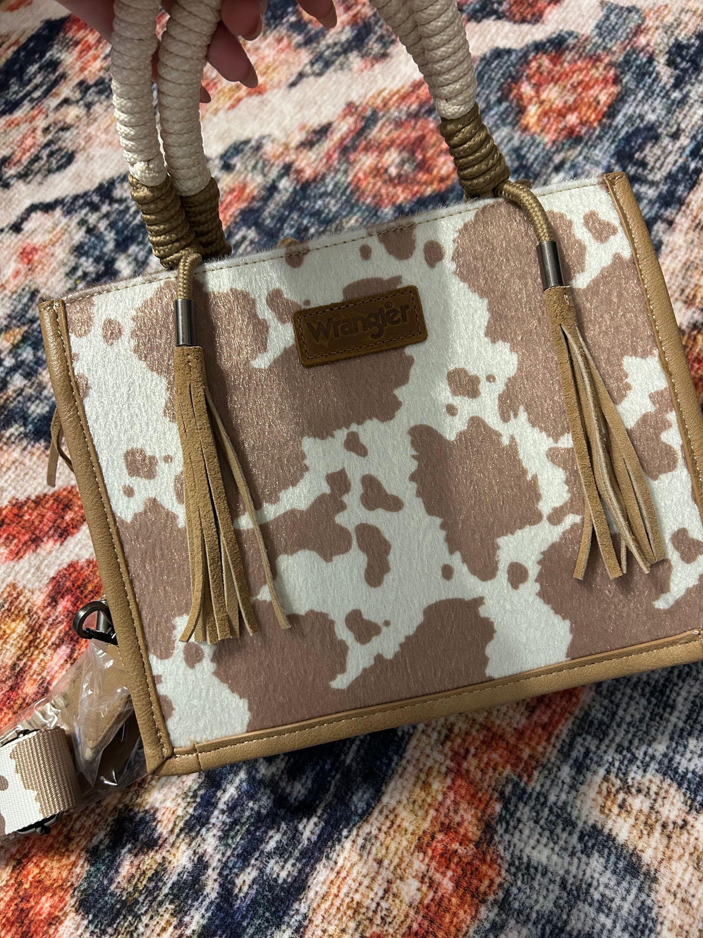 Wrangler cow print purse NWT