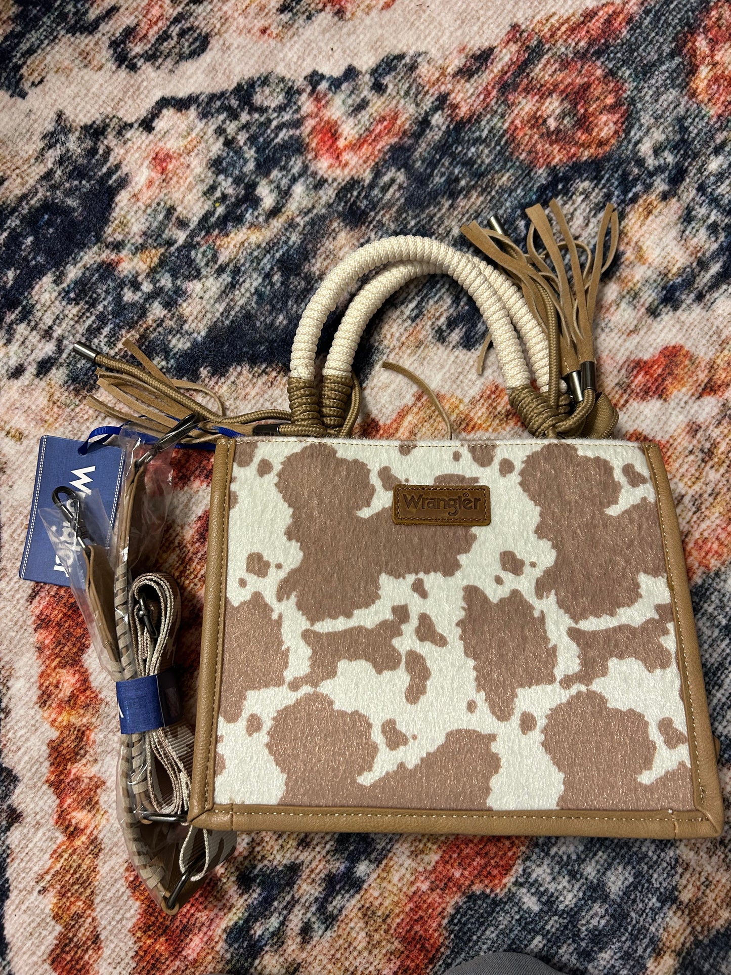 Wrangler cow print purse NWT