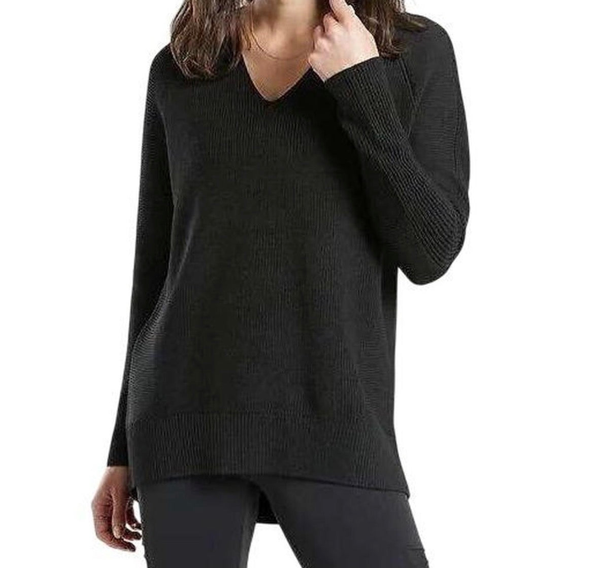 Athleta Hanover Black Sweater Small Oversized