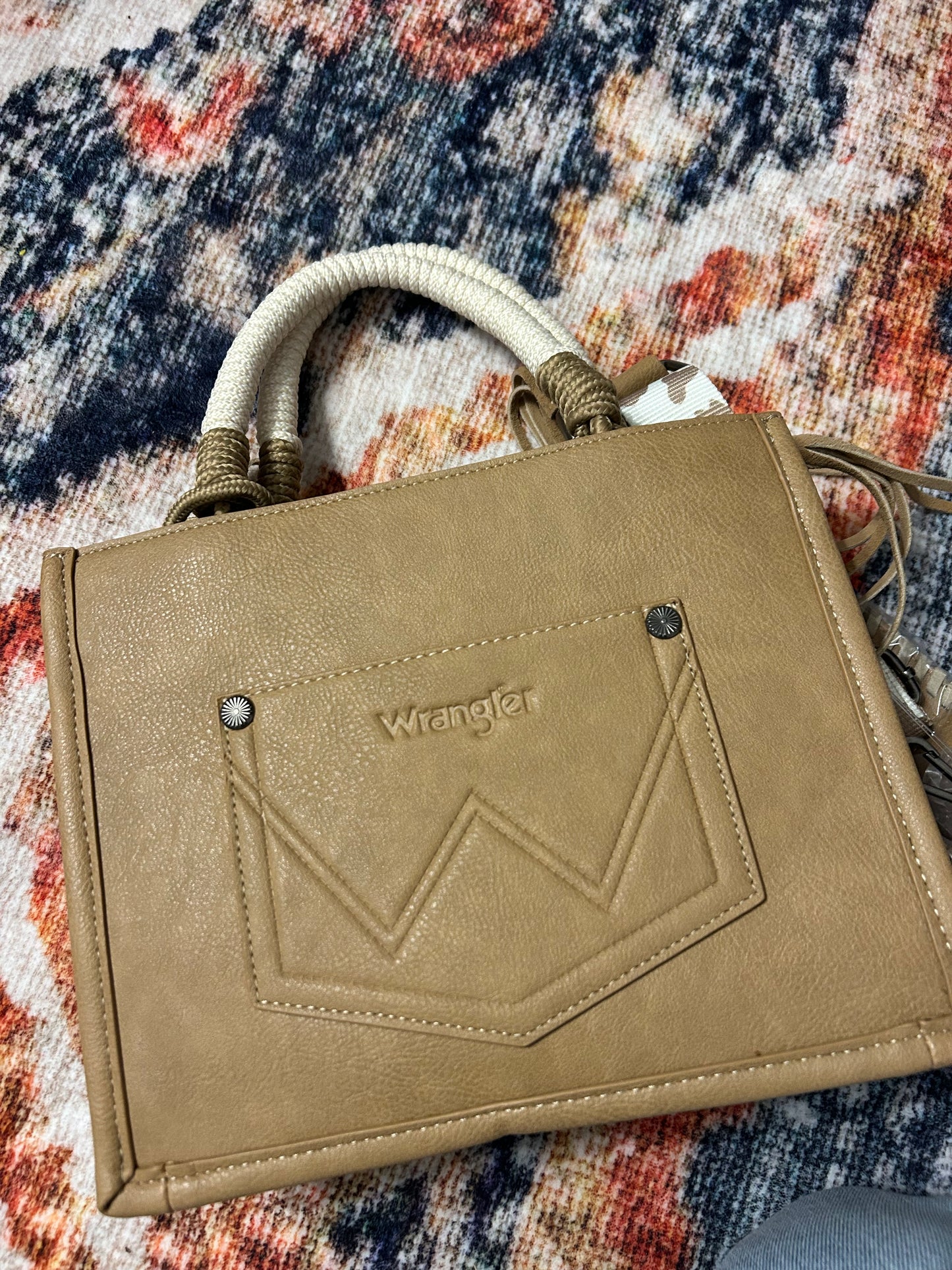 Wrangler cow print purse NWT