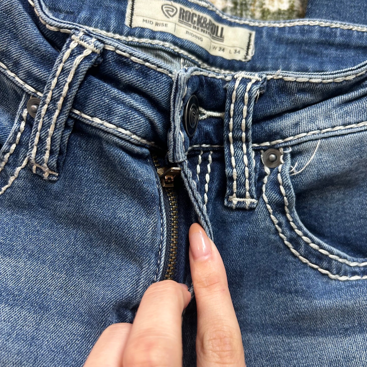 Rock and roll Midrise riding jeans 24x34