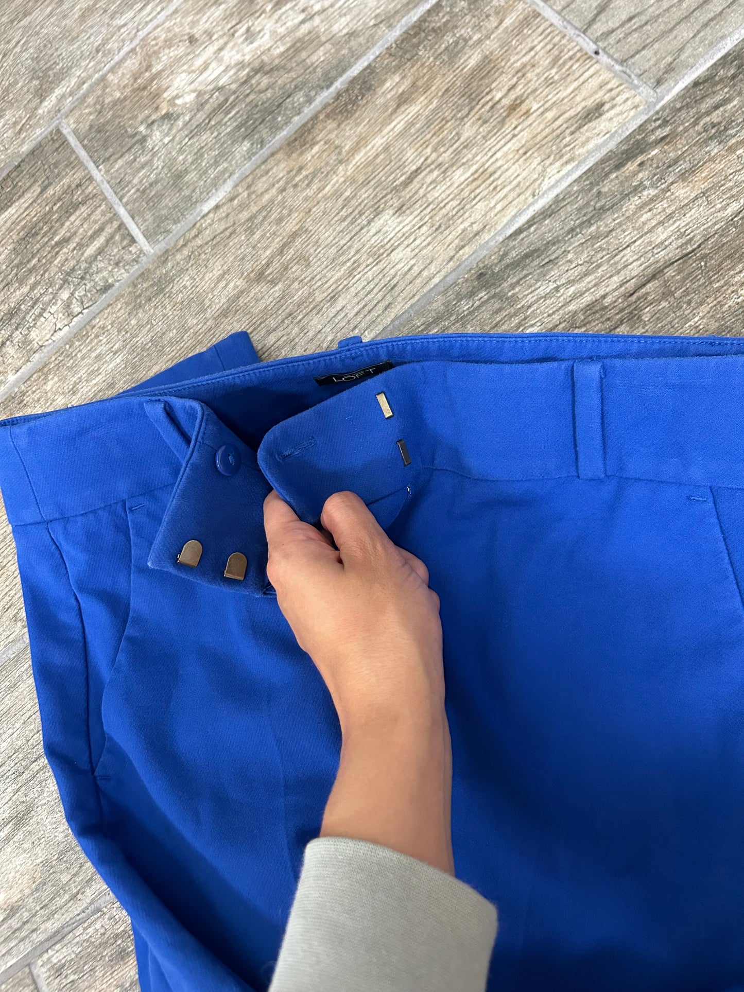 LOFT Royal Blue Tapered ankle dress pants  XS Petite