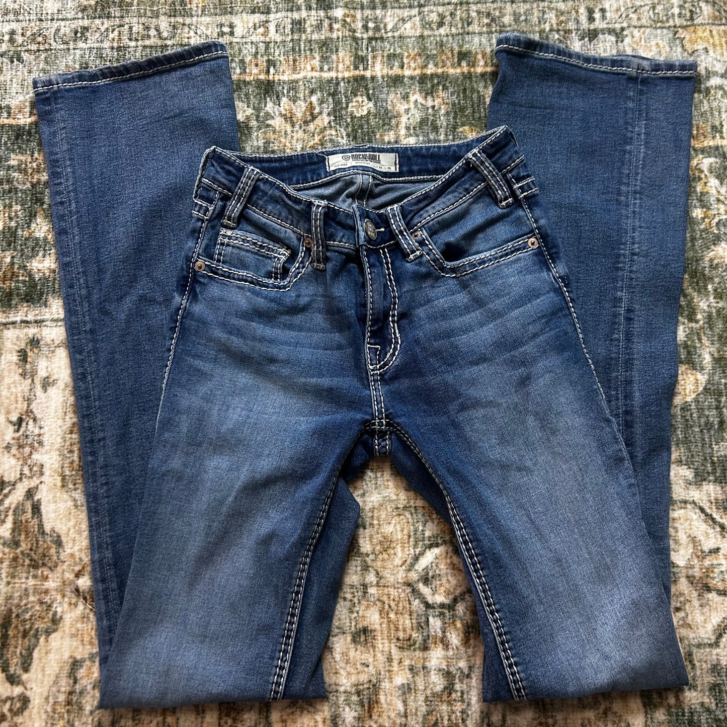 Rock and roll 25x36 Midrise bootcut jeans