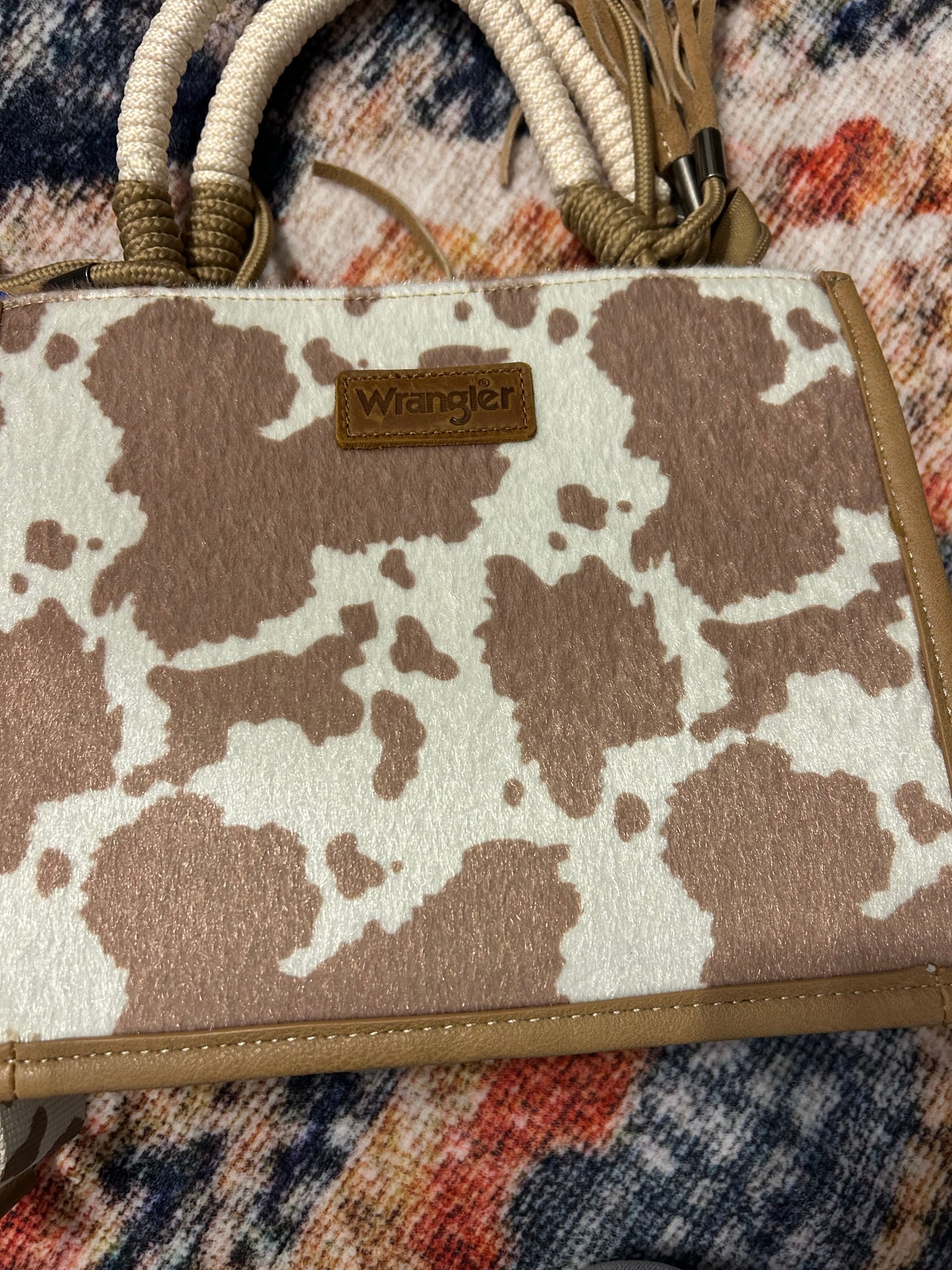 Wrangler cow print purse NWT