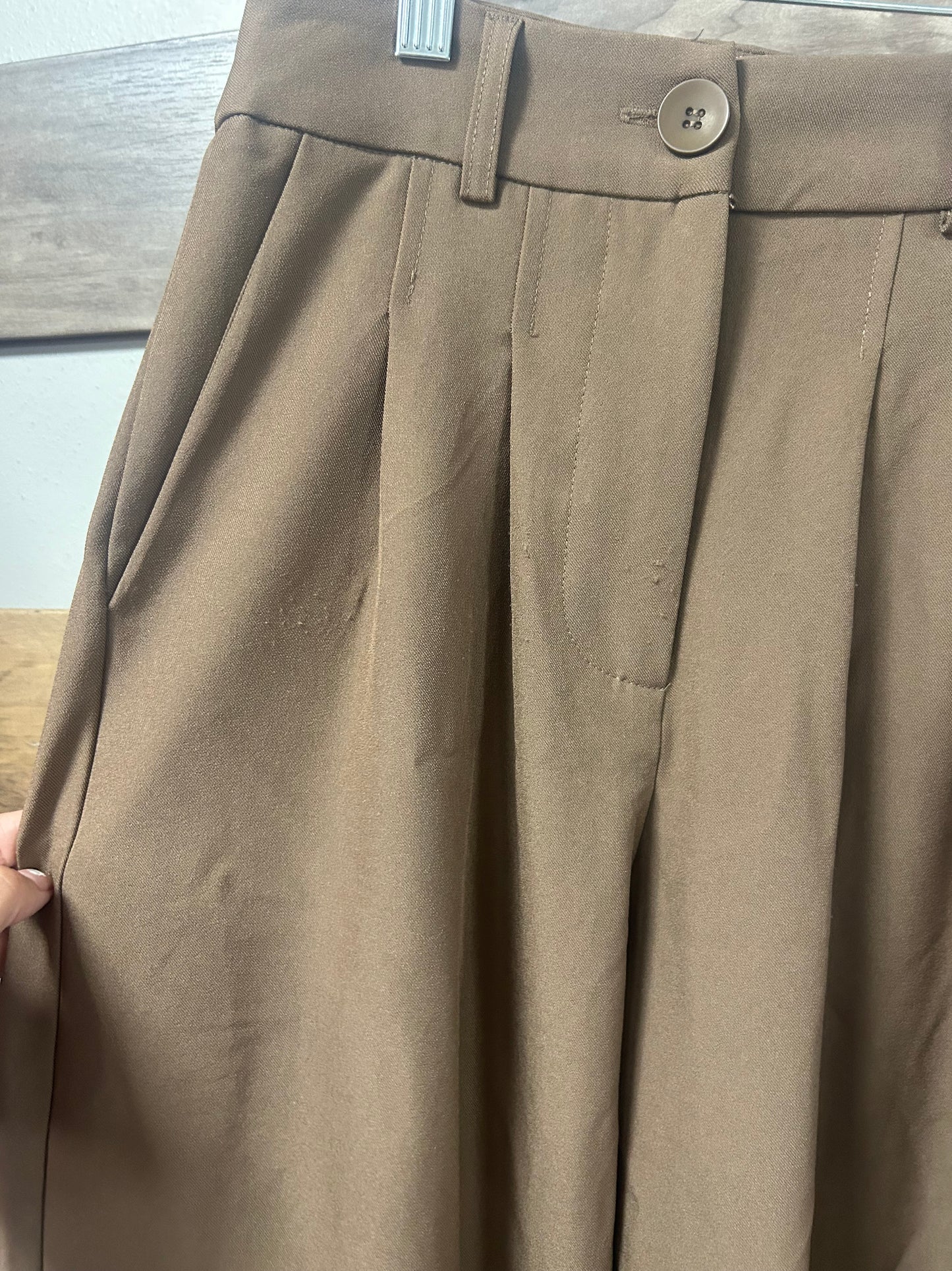Princess Polly Slacks - chocolate brown size 4