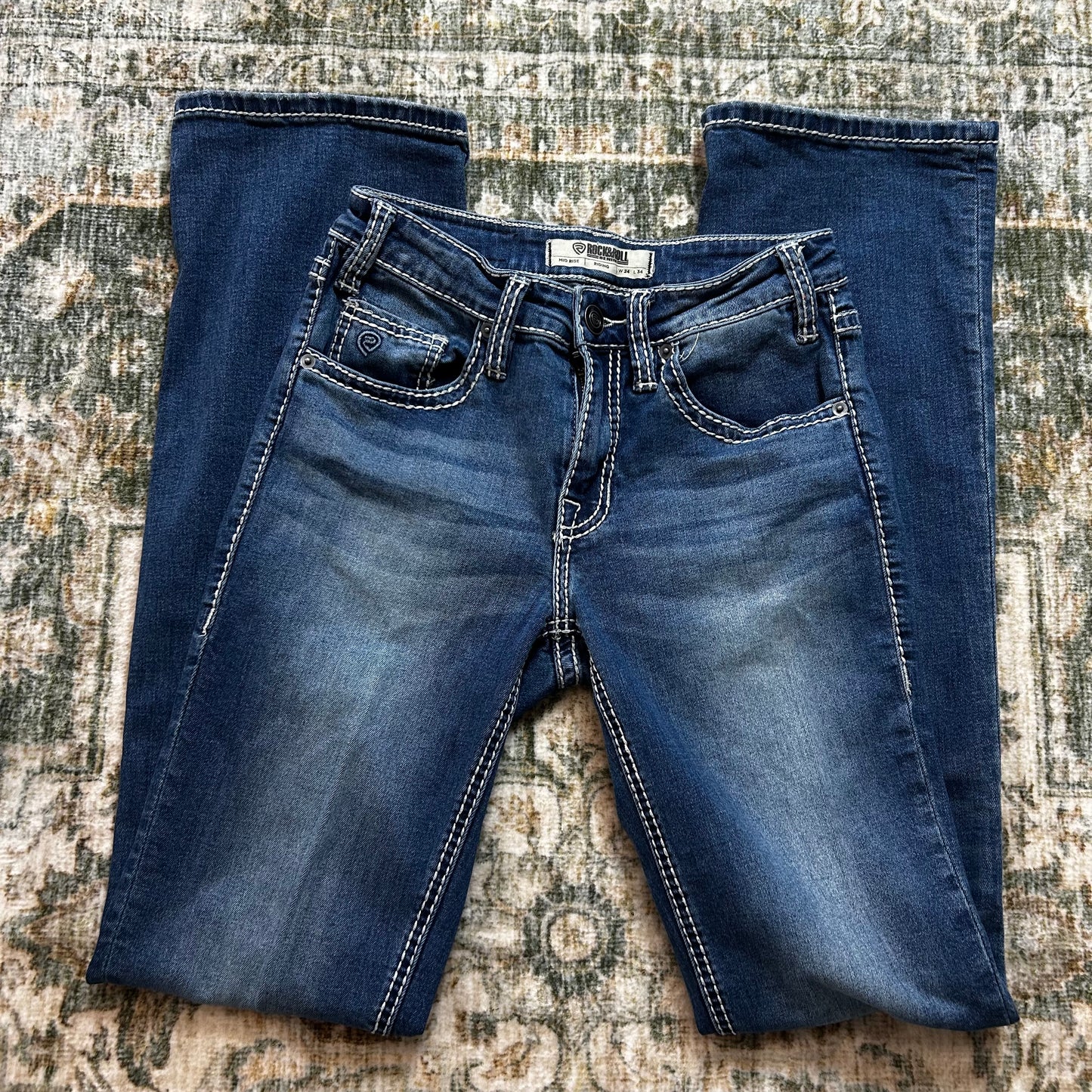 Rock and roll Midrise riding jeans 24x34