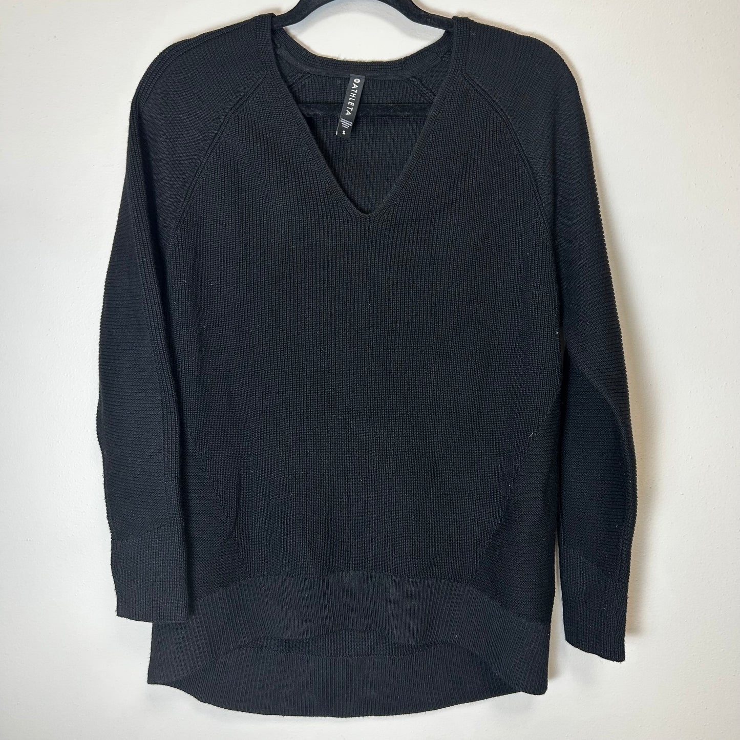 Athleta Hanover Black Sweater Small Oversized