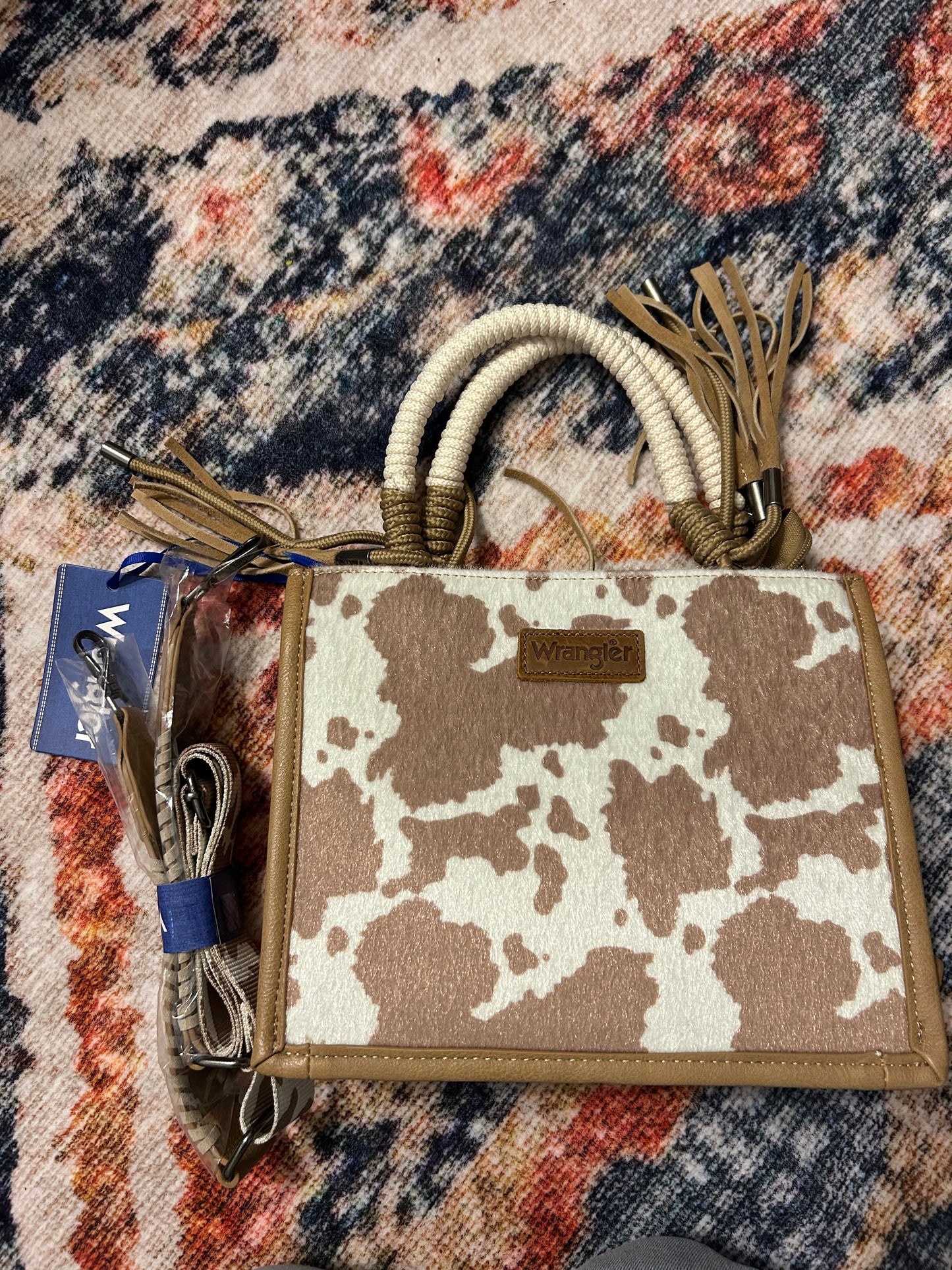 Wrangler cow print purse NWT