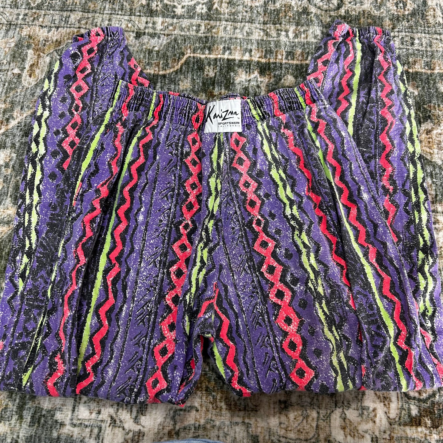 Vintage 80's 90' retro groovy pants size xl 31" inseam - see measurement