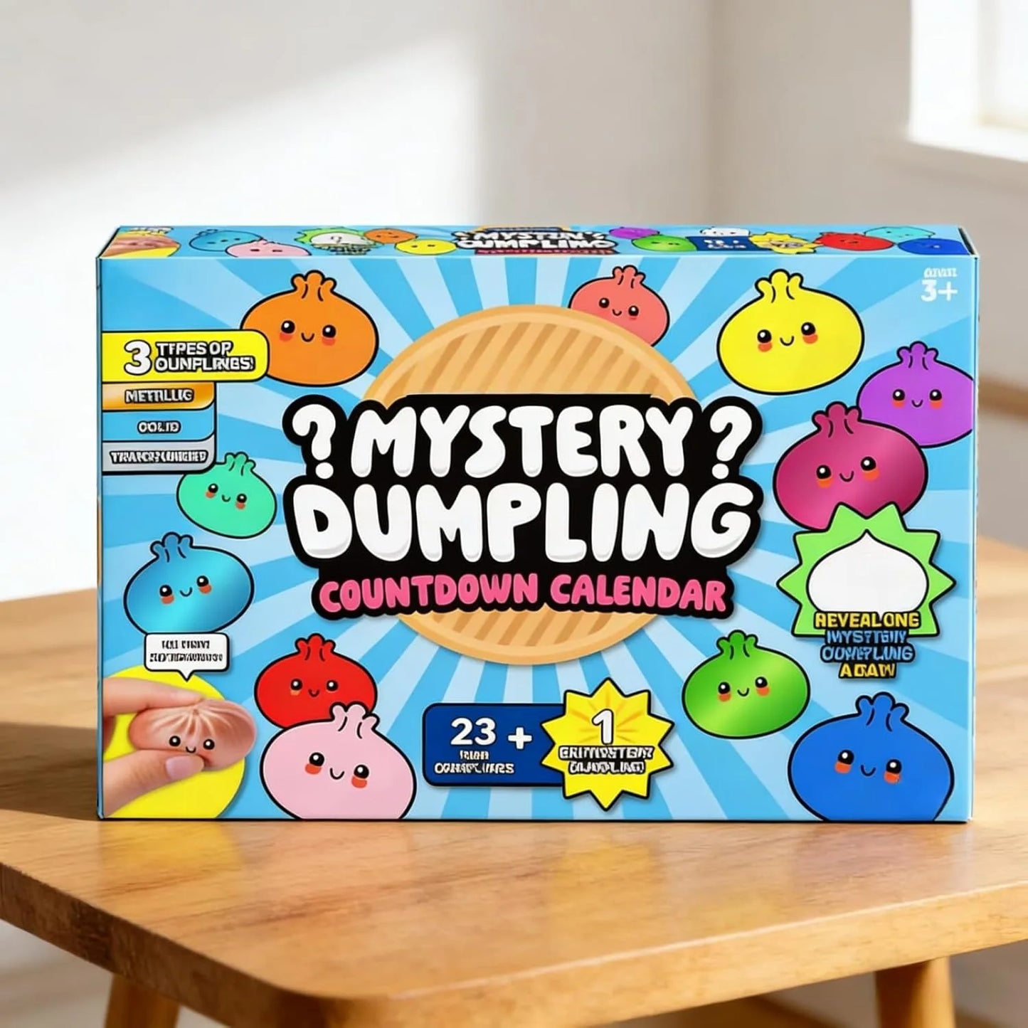 Mysterious MIni Dumpling Fidget Squishy Rubber 24-Piece Count down box